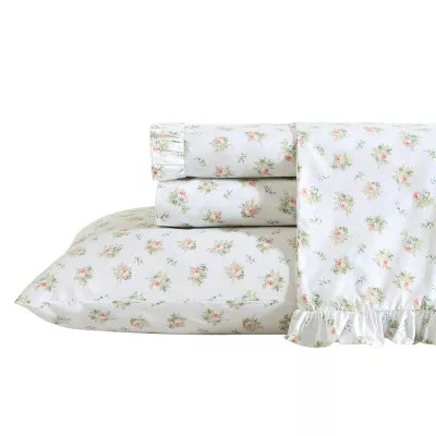 Laura Ashley Roseford Pillowcases, Color Apricot White JCPenney