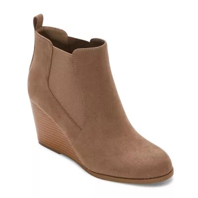 a.n.a Womens Milden Wedge Heel Chelsea Boots JCPenney