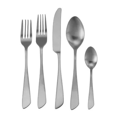 Megachef Gibbous 20pc. 18/10 Stainless Steel Flatware Set, Color Matte Silver JCPenney