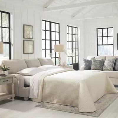 Signature Design by Ashley® Traemore Queen Sofa Sleeper, Color Linen