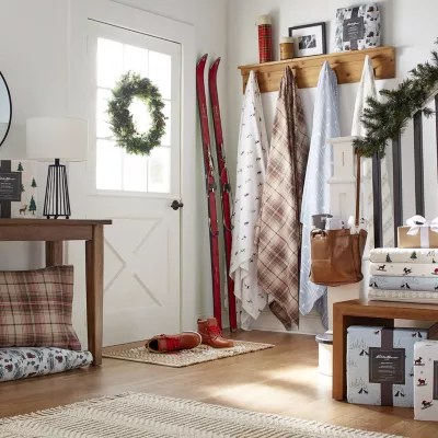 Eddie Bauer Tree Farm Sheet Set USHSA01144526, Color Open Dark Orange