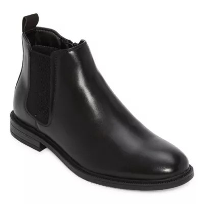 JF J.Ferrar Mens Leon Flat Heel Chelsea Boots