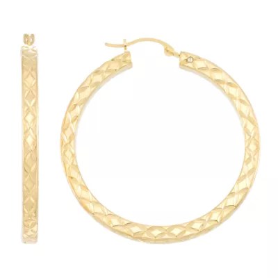 Gold Opulence 14K Gold Over Diamond Resin Hoop Earrings JCPenney