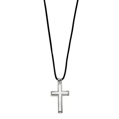 Mens Stainless Steel Cross Pendant Necklace JCPenney