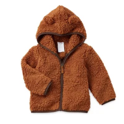 Okie Dokie Sherpa Baby Unisex Hooded Lightweight Jacket - JCPenney