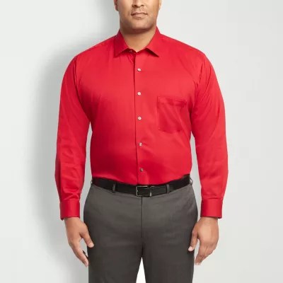 Van Heusen Big and Tall Stain Shield Mens Regular Fit Stretch Fabric