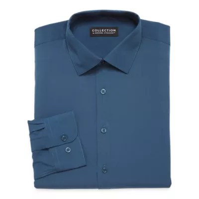 Collection By Michael Strahan Big and Tall Mens Spread Collar Long