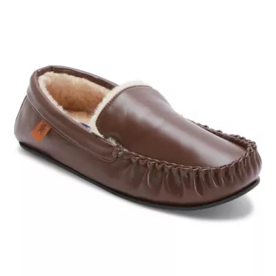 Stafford Faux Leather Mens Moccasin Slippers JCPenney