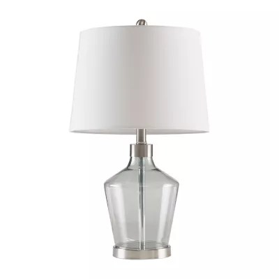 510 Design Harmony Angular Glass Table Lamp, Set of 2, Color Grey