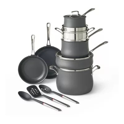 Cuisinart Contour 14pc. Cookware Set with Tools, Color Charcoal