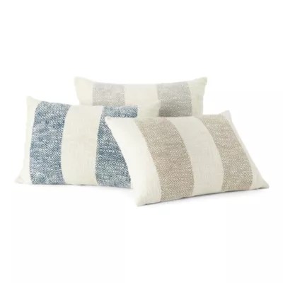Fieldcrest Woven Colorblock Lumbar Pillow, Color Limstn Gray JCPenney