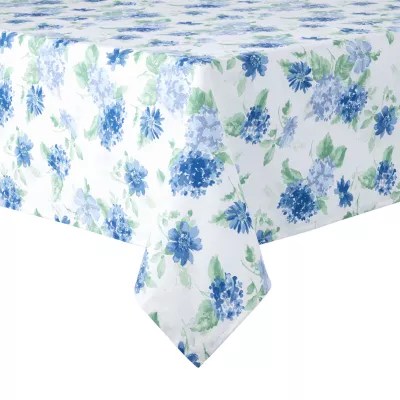 Martha Stewart Amber Floral Tablecloth, Color Blue Green JCPenney