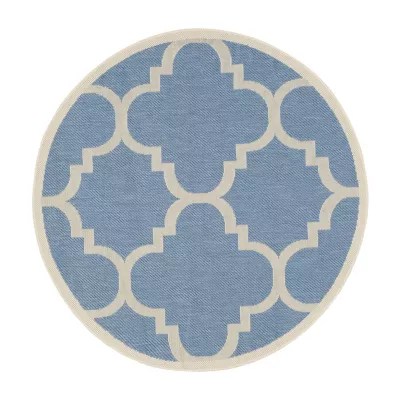 Safavieh Courtyard Collection Gina Geometric Indoor/Outdoor Round Area