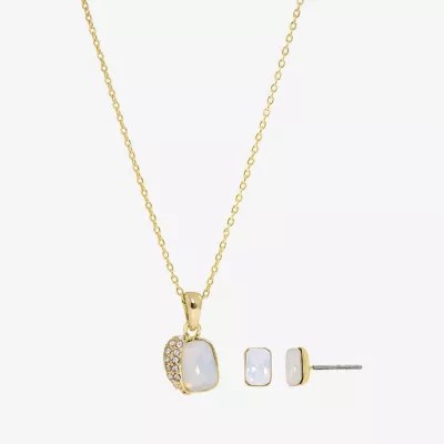 Sparkle Allure 2pc. Crystal 14K Gold Over Brass Jewelry Set JCPenney