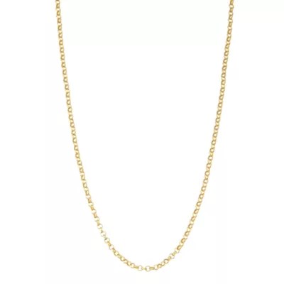 14K Gold Over Silver Solid Link Chain Necklace JCPenney
