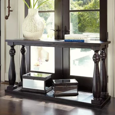 Signature Design by Ashley® Mallacar Console Table, Color Black JCPenney