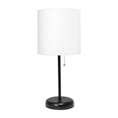 LimeLights Stick Lamp with USB charging port and Fabric Shade JCPenney
