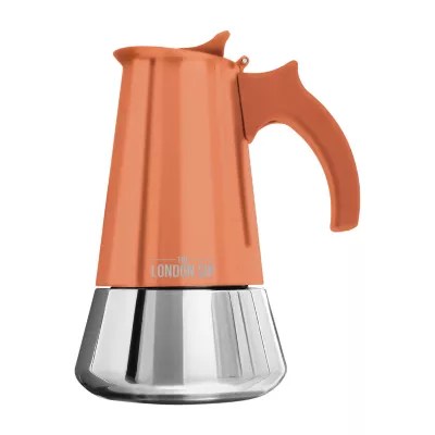 London Sip Stainless Steel Stovetop Espresso Copper 10Cup Coffee Maker