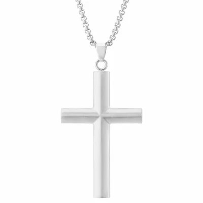 Mens Stainless Steel Cross Pendant Necklace JCPenney