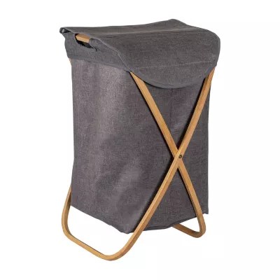 HoneyCanDo Gray Bamboo Folding Hamper, Color Natural JCPenney