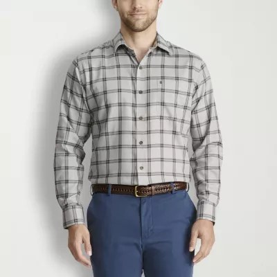IZOD Luxury Sport Mens Classic Fit Long Sleeve Plaid ButtonDown Shirt