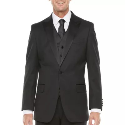 Stafford Coolmax Mens Classic Fit Tuxedo Jacket, Color Black JCPenney