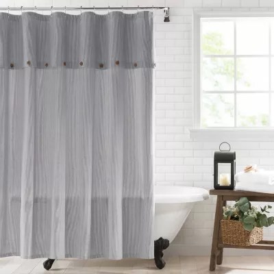 Elrene Home Fashions Tucker Ticking Shower Curtain JCPenney
