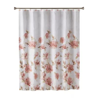 Saturday Knight Misty Floral Shower Curtain, Color Pink JCPenney