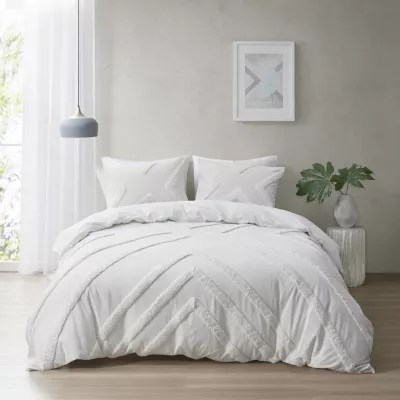 Urban Habitat Zane Cotton Duvet Cover Set, Color Ivory JCPenney