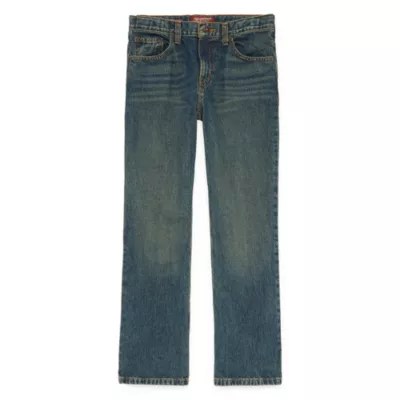 Arizona Little & Big Boys Adjustable Waist Button Fly Bootcut Jean