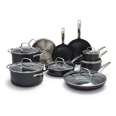 GreenPan Prime Midnight 15pc. Cookware Set CC005860001, Color Black