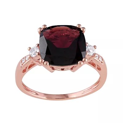 Genuine LabCreated White Sapphire and DiamondAccent Ring