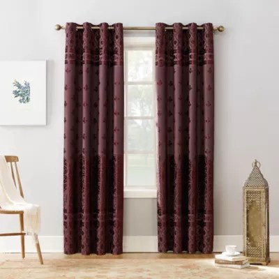 Sun Zero Elidah Energy Saving Blackout Grommet Top Single Curtain Panel