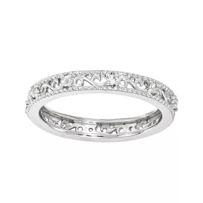 Personally Stackable Genuine White Topaz Filigree Eternity Ring JCPenney