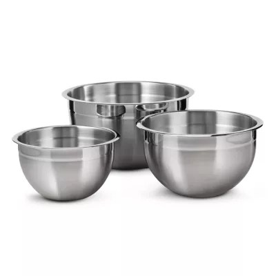 Tramontina Gourmet 3pk Stainless Steel Mixing Bowls, Color Stainless
