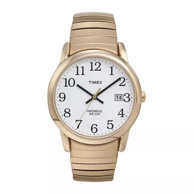 Timex® Easy Reader Mens GoldTone Stainless Steel Expansion Strap Watch