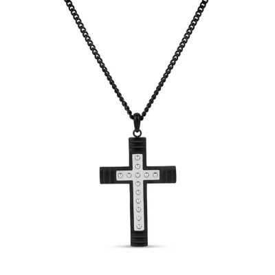 Mens Stainless Steel Cross Pendant Necklace JCPenney