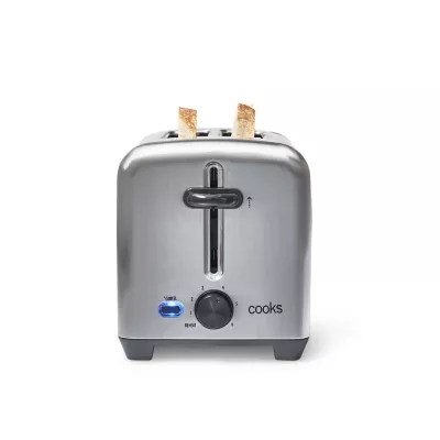 Cooks 2Slice Stainless Steel Toaster 22304/22304C, Color Stainless