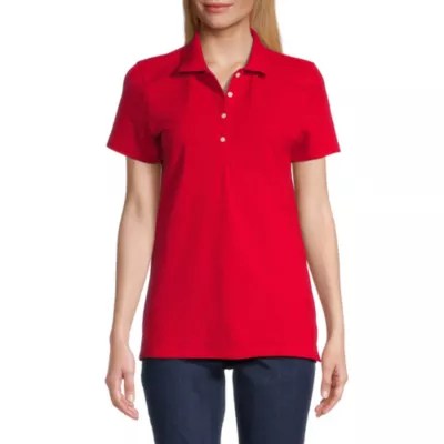 St. John's Bay Womens Short Sleeve Polo Shirt JCPenney
