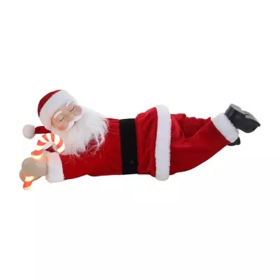 Sleeping Santa Animated Christmas Tabletop Decor, Color Red JCPenney