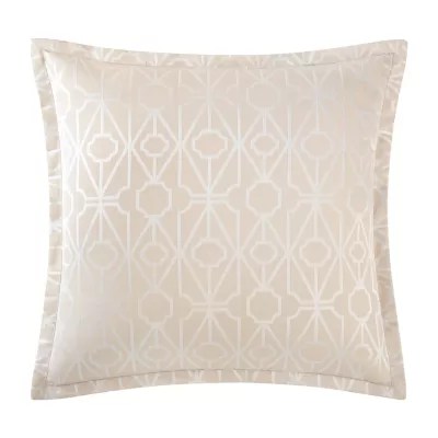 Fieldcrest Geo Trellis Embellished Euro Sham, Color Champagne JCPenney