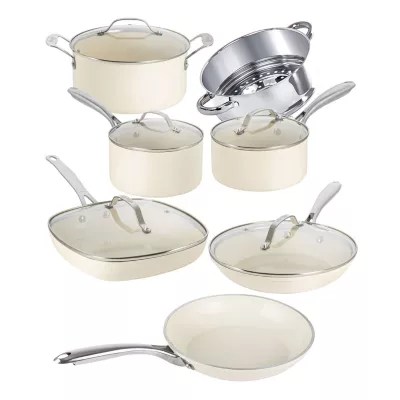 Gotham Steel Ultra Stay Cool Handles 12pc. Aluminum Dishwasher Safe