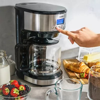 Cooks 12Cup Programmable Coffee Maker 22349/22349C, Color Stainless