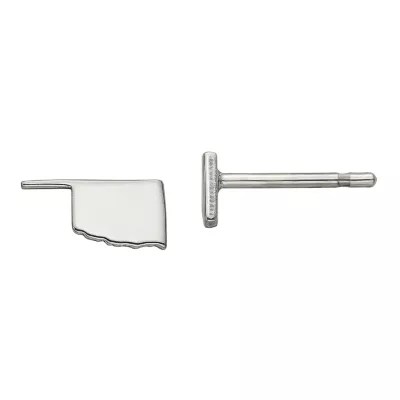Personalized Sterling Silver Oklahoma Stud Earrings JCPenney