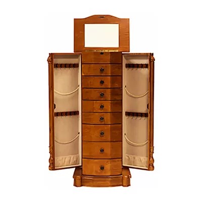 Hives And Honey Louis Lockable Oak Jewelry Armoire, Color Brown JCPenney