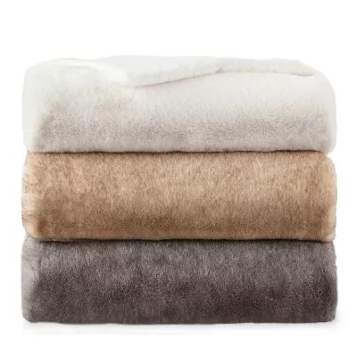 Loom + Faux Fur Throw JCPenney