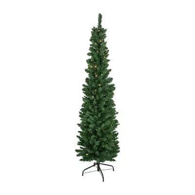 6' Northern Balsam Fir Pencil Fir PreLit Christmas Tree, Color Green
