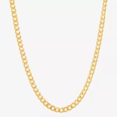 14K Gold 24 Inch Solid Curb Chain Necklace JCPenney