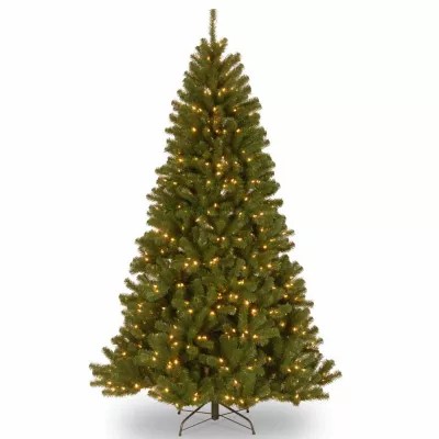 Jcpenney Christmas Tree National Tree Co 7.5 Feet North Valey Spruce Hinged PreLit Christmas