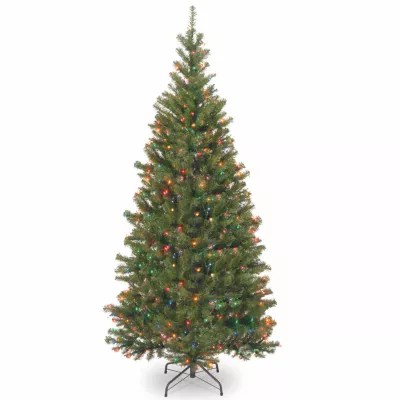 National Tree Co. Aspen Spruce Hinged 7 Foot PreLit Spruce Christmas